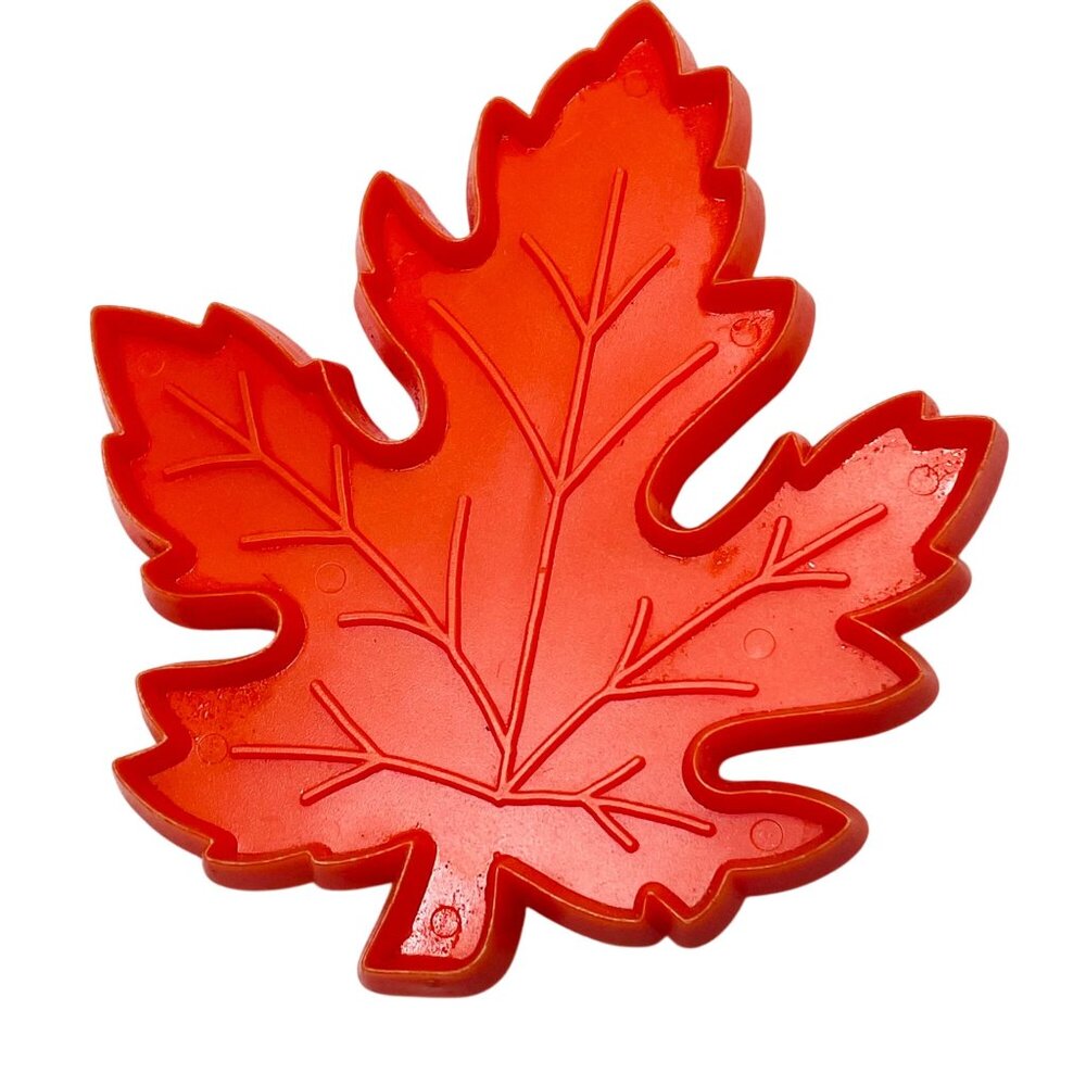 Bright Orange Vintage Maple Leaf Imprint Cookie Cutter